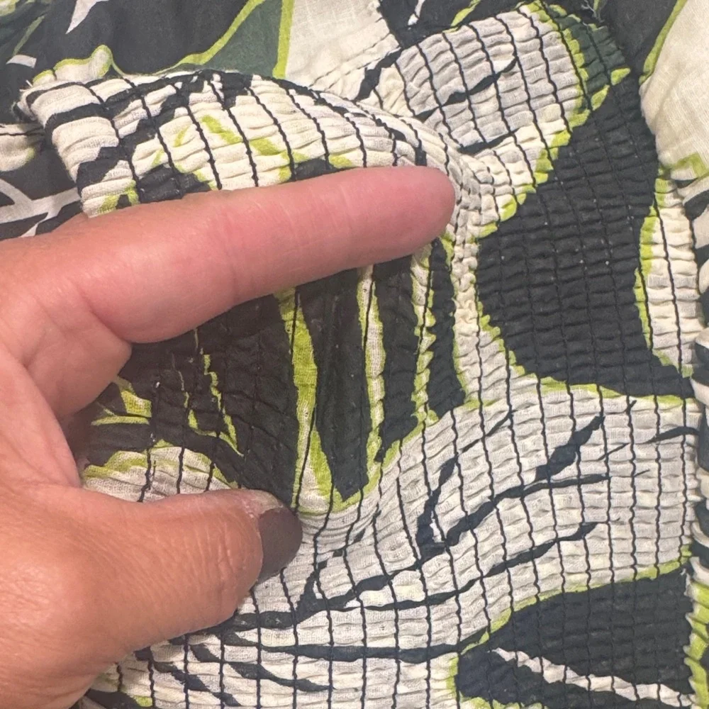 Joie Green and Black Leaf Print Maxi Dress - Picture 7 of 7